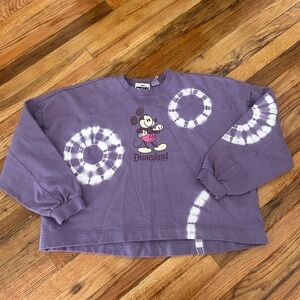 Disneyland Mickey Mouse Genuine Mousewear Tie-Dye Sweatshirt Purple Disney